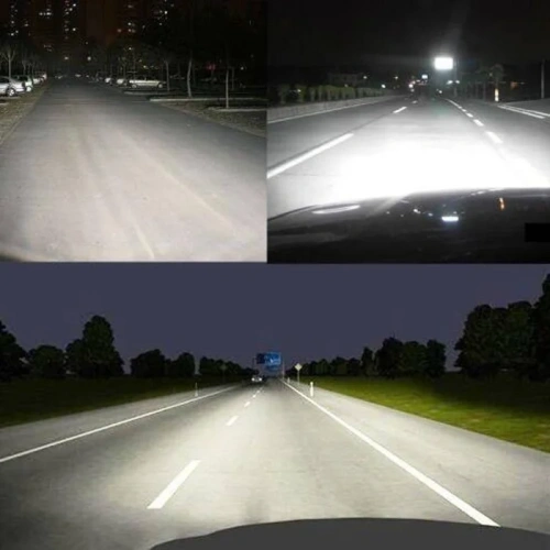 Φωτισμός δρόμου με λάμπες LED HB3 / HB4 τη νύχτα