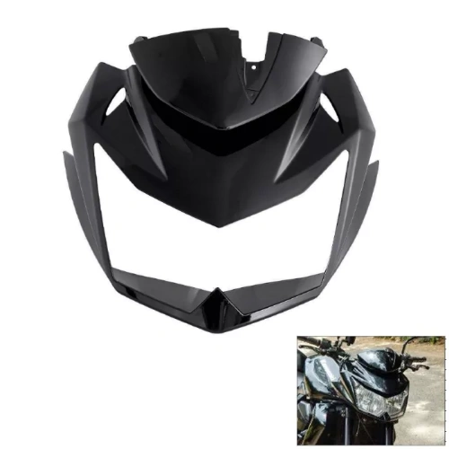 Μάσκα φαναριού Kawasaki Z750 τοποθετημένη στη μοτοσυκλέτα