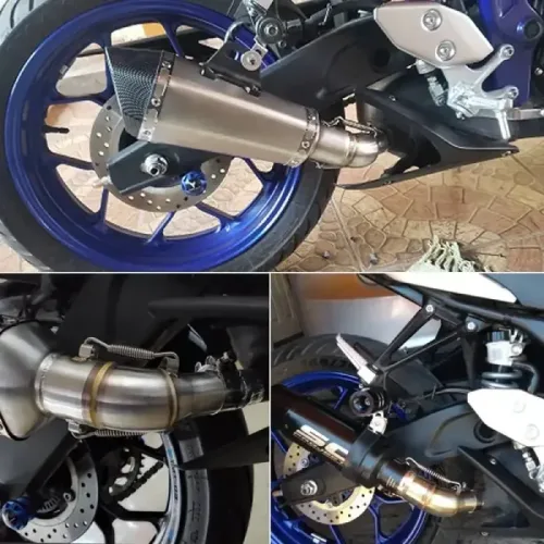 Εξάτμιση MT03 R3 τοποθετημένη σε Yamaha με sport εμφάνιση