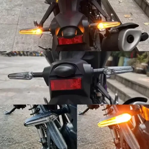 φλας led για yamaha τοποθετημένα σε μοτοσυκλέτα