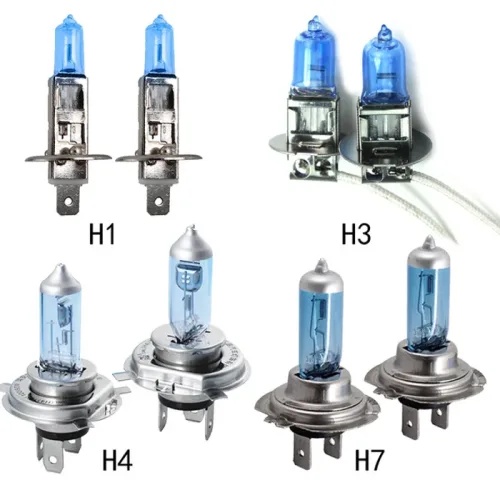 λάμπες τύπου xenon super white H1 H3 H4 H7 ζεύγος