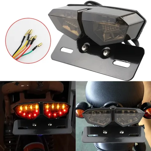 οπίσθιο φανάρι led μοτοσυκλέτας αναμμένο full led tail light