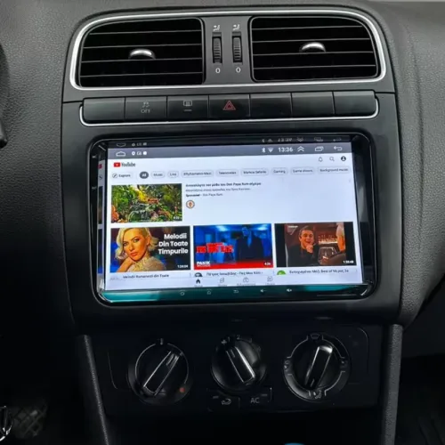 Οθόνη Android VW OEM τοποθετημένη σε ταμπλό αυτοκινήτου