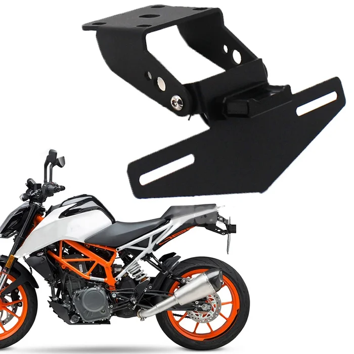 vasi-pinakidas-ktm-duke-topothetimeni Βάση πινακίδας KTM Duke τοποθετημένη σε μοτοσυκλέτα KTM Duke 390
