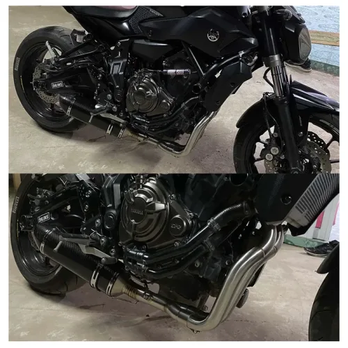 Τελικό εξάτμισης για yamaha mt 07 τοποθετημένο με αποσπώμενο σιγαστήρα db killer