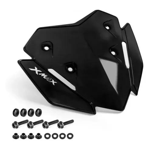 Ζελατίνα xmax 125-300 2023-2026 125cc 300cc ανεμοθώρακας φιμέ με πλήρες κιτ βιδών και αποστατών εμπρός όψη