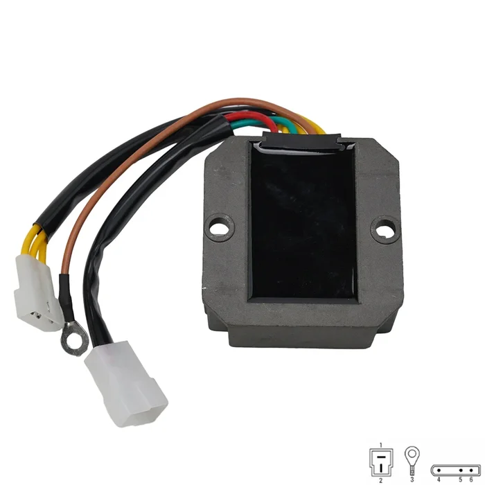 anorthotis-rectifier-aprilia-pegaso-650-bmw-f650-piso-opsi Ανορθωτης aprilia pegaso 650 και bmw f650 ρυθμιστής τάσης με δύο φίσες και καλώδιο γείωσης πίσω όψη