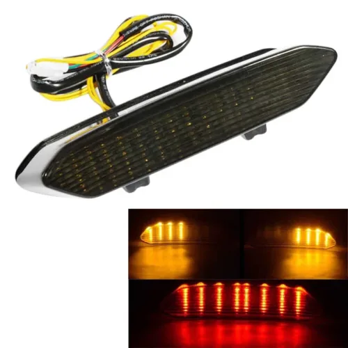 Πίσω φανάρι με φλας Yamaha R1 2002-2003 led φιμέ αναμμένο κόκκινο στοπ