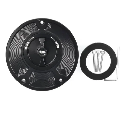 Μαύρη τάπα βενζίνης CNC Yamaha FZ1 FZ6 και FZ8 Fazer χωρίς κλειδί γρήγορου ανοίγματος