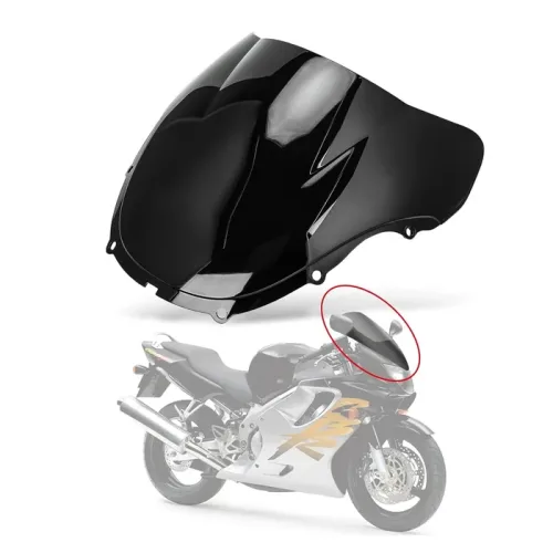 Ζελατίνα cbr 600f 1999 -2000 ανεμοθώρακας φιμέ Double Bubble τοποθετημένη πάνω στη μοτοσυκλέτα