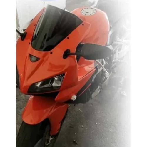Ζελατίνα honda cbr 600rr 2005-2006 φιμέ Double Bubble ανεμοθώρακας και προστατευτικό παρμπρίζ τοποθετημένη πάνω στη μοτοσυκλέτα