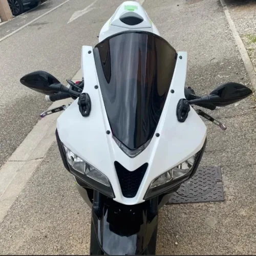 Ζελατίνα honda cbr 600rr 2007-2012 φιμέ Double Bubble ανεμοθώρακας και προστατευτικό παρμπρίζ τοποθετημένη πάνω στη μοτοσυκλέτα