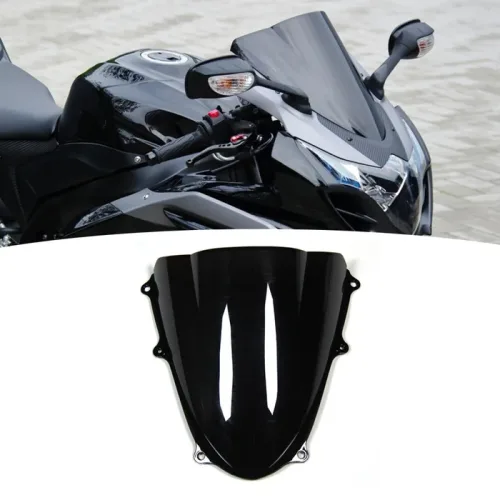 Ζελατίνα suzuki gsxr 1000 2009-2016 φιμέ Double Bubble ανεμοθώρακας και προστατευτικό παρμπρίζ τοποθετημένη πάνω στη μοτοσυκλέτα