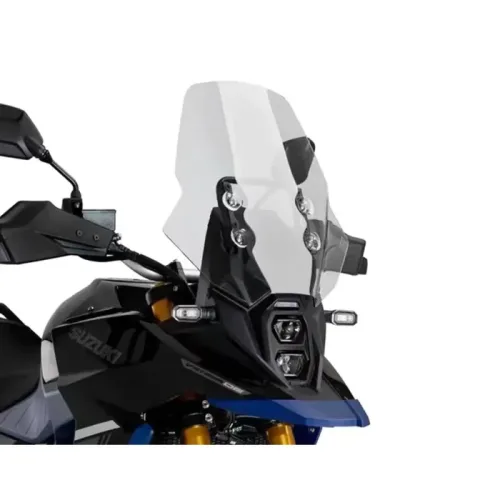 Ζελατίνα touring vstrom 800 suzuki v-strom 800 de se ψηλός διάφανης ανεμοθώρακας τοποθετημένος στη μάσκα της μηχανής