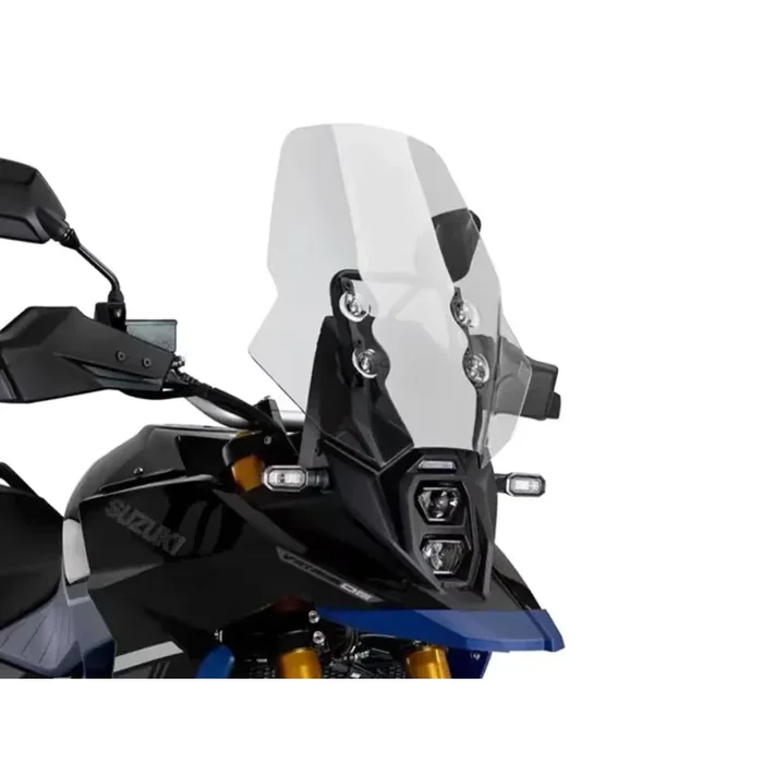 zelatina-touring-suzuki-vstrom-800-topothetimeni-mprosta Ζελατίνα touring vstrom 800 suzuki v-strom 800 de se ψηλός διάφανης ανεμοθώρακας τοποθετημένος στη μάσκα της μηχανής