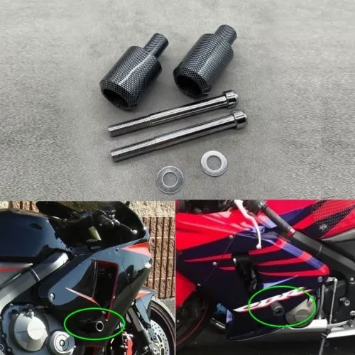 Μανιτάρια πλαισίου honda cbr 600rr 2003-2006 προστατευτικά σκελετού τοποθετημένα σε μοτοσυκλέτα